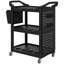 3-tier Rolling Tool Cart, Lockable Universal Wheels Side Handle Easy Assembly Mobile Organizer Trolley For Garage Workshop Warehouse-128966520