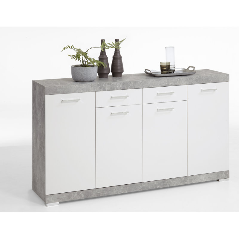 Charlton 160cm Sideboard, White/Grey