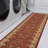 Homeline Non-Slip Rubberback Oriental Indoor Runner Rug, Dark Red-397911904