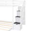 Lit superposé simple au-dessus d'un lit double avec combinaisons de tiroirs et de tablettes en blanc - Maximisez la fonctionnalité de votre chambre à coucher Améliorez les tablettes, tiroirs et escaliers à 3 couches