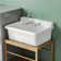 24" W x 20" D High Back Wall Mount Utility Sink White Fireclay with 2 Faucet Hole