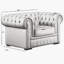 Fauteuil Chesterfield en cuir véritable 49 po Faciane-1175691148