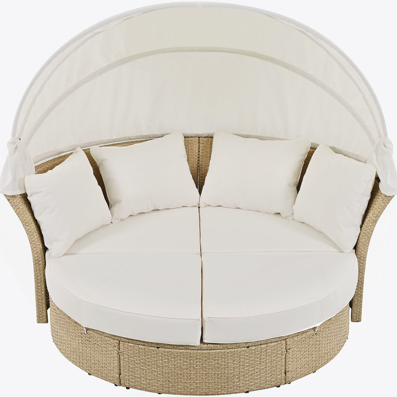 Ensemble de mobilier d'extérieur en rotin double