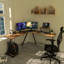 Bureau en forme de L - Bureau d'angle Comupter de 50,8 po - Bureau à domicile avec tablette pour moniteur et support pour unité centrale - Table d'écriture Modern Gaming Study-1261017442