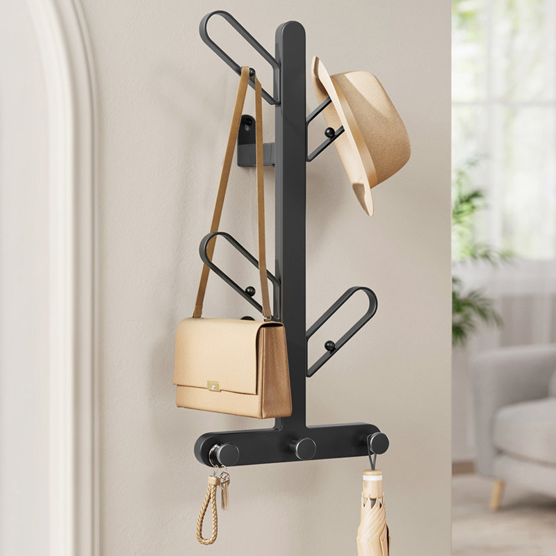 Wall-mounted Coat Rack, Ink Black