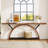 70.87'' Console Table with Storage Shelf, Rustic Industrial Sofa Table with Half-Moon Frame for Entryway or Living Room-348928090