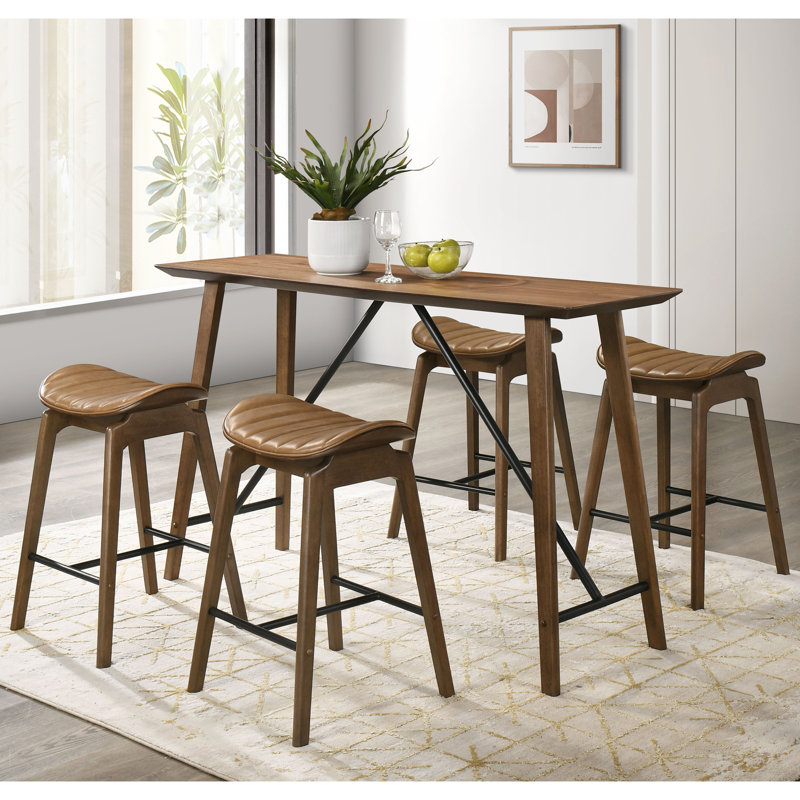 Ensemble de table de salle à manger à hauteur de comptoir 5 pièces Cardoso