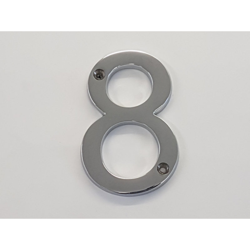 Makale 26.67cm H Reflective Metal House Number, 8