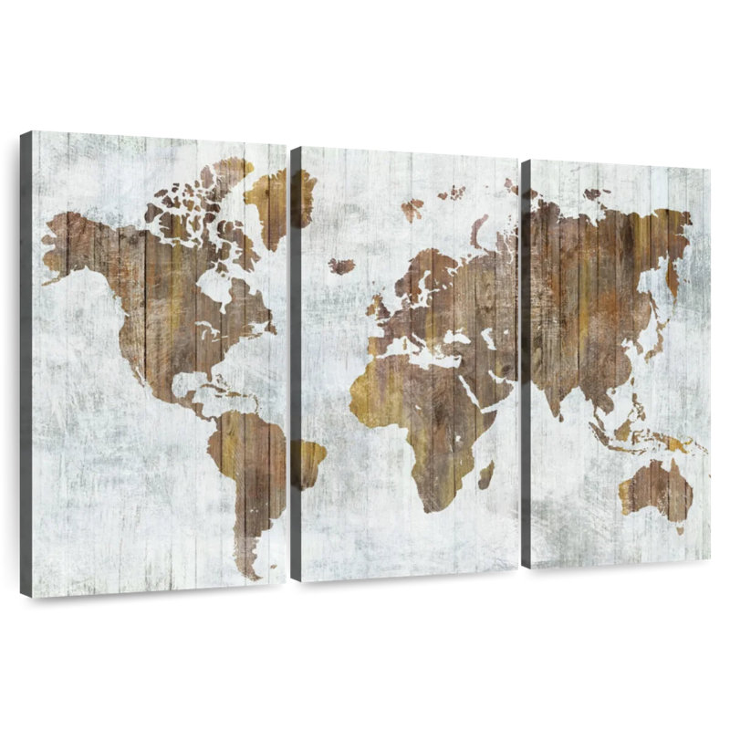 Carte du monde Aliaz II, H 36 po x l 57 po