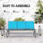 Outdoor Patio Glider Bench,Porch Glider Swing With 3 Seats,Breathable Mesh Fabric, Metal Frame-339217717