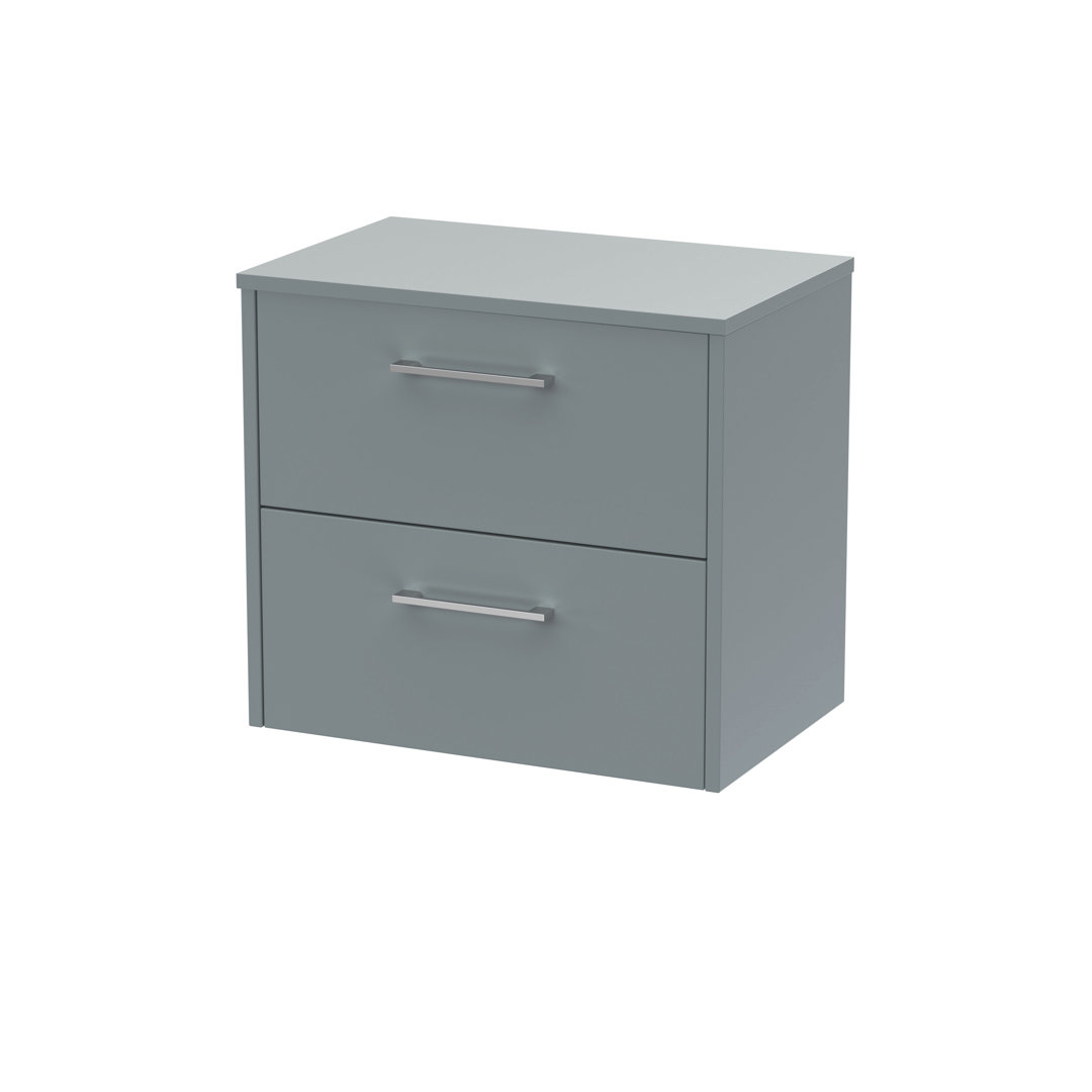 Juno 600mm Wall Hung Single Vanity Unit with Worktop