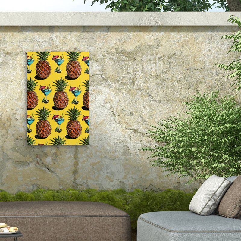 Toile d'extérieur Jill White Sequence, H 24 po x l 16 po x P 1,5 po