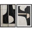 «Mid Century Shape» «Black Green Shape Abstract Art, Classy Minimal Contemporary Neutral Wall Impressions, impression sur toile encadrée, 2 pièces, art mural 16 x 24 x 2, 24 x 36 x 2-92285502-92285500