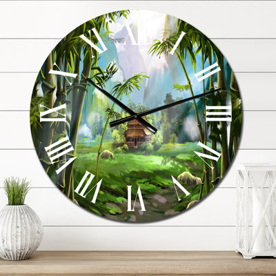 The House in Bamboo Forest - Horloge murale