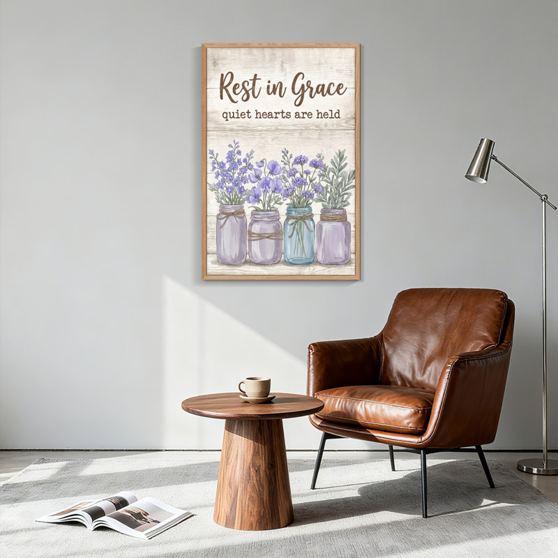 Ensemble de 1 tableau sur toile « Bocaux fleuris », H 24 po x l 18 po, Naturel