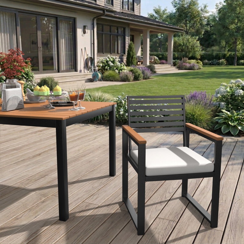 Sunbrella® Indoor/Outdoor Dining Chair Cushion, Sunbrella® Canvas Natural