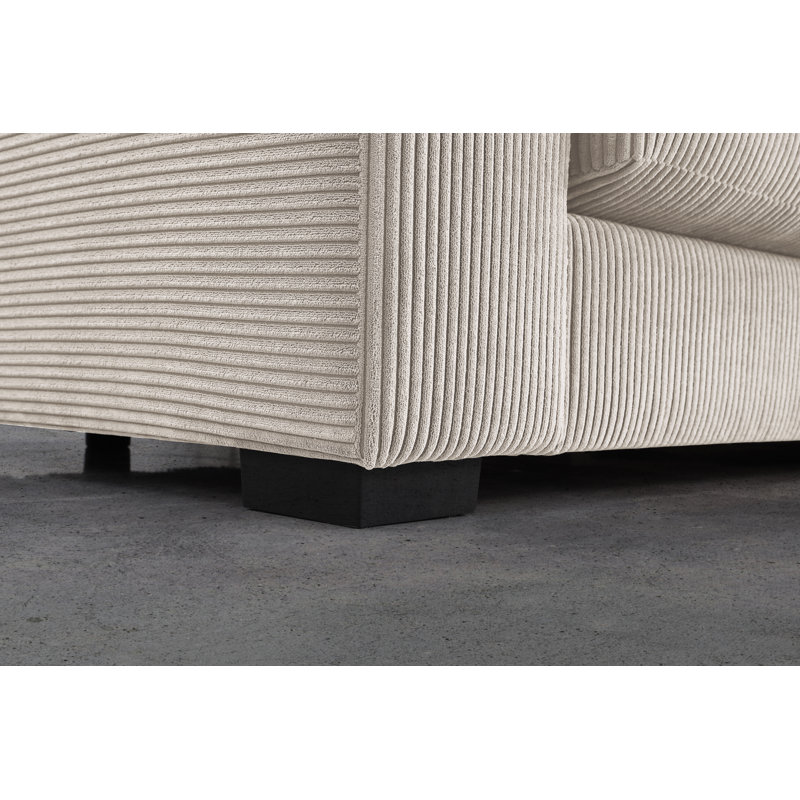 Naomi Corduroy Upholstered Sectional | Wayfair Canada
