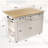 Kitchen Island with Power Outlet & LED Lights - Bakers Rack with Storage-1993200120