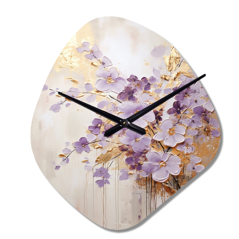 Horloge murale mauve et violette Chernev, Petit