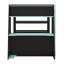 Lit mezzanine double pour lit double avec bureau, structure de lit mezzanine en bois massif avec lumières DEL, ports USB et tablettes, lit double pour jouer avec bureau-1571588410