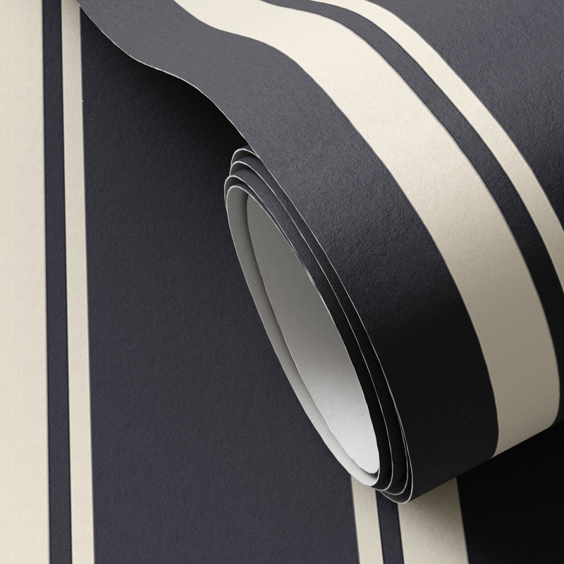 Striped Terralon Wallpaper Roll by Getty Images, Black I