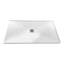 Receveur de douche d'angle Streamline GSRB-670-668 de 152,4 cm x 91,4 cm (60 po x 36 po) en surface solide blanc mat avec bonde centrale