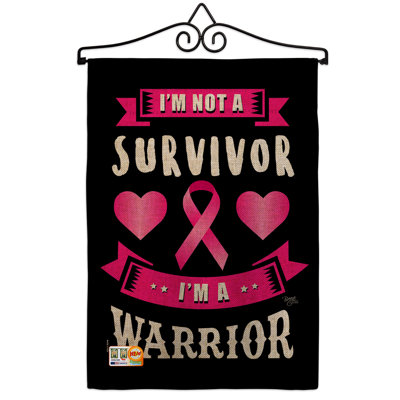 I is a warrior en toile jute support inspiration en toile jute de 2 côtés 19 x 13 po drapeau de jardin