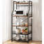 Kitchen Bakers Rack, Microwave Oven Stand With 2 Large Wire Basket-1370400622