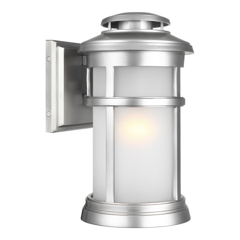 Mckee Lanterne moyenne de, H 13,25 po x L 14,25 po x P 19,75 po, Acier brossé