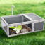 Enceinte de tortue spacieuse grise - aires de jeu et de repos, 21,4 lb amovible gris maison, confortable pour les petits animaux de compagnie