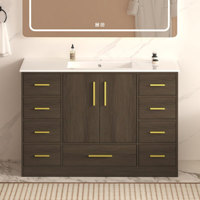 Bathroom Vanity. Abundant Storage Cabinet -2 Soft close doors and 9 drawers