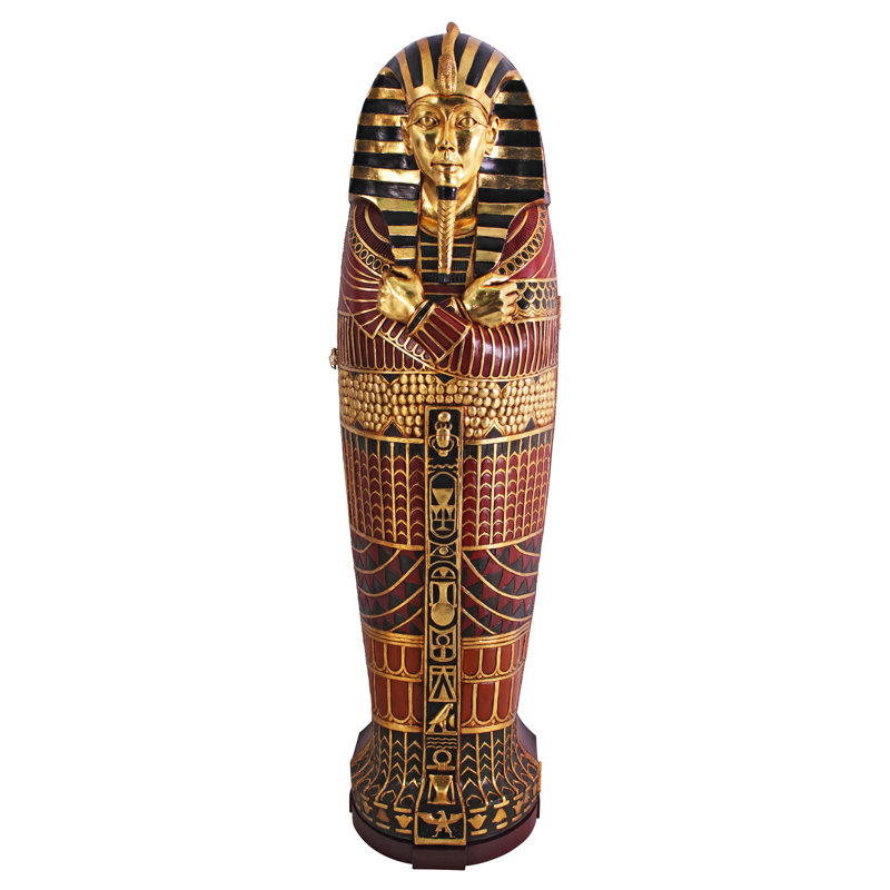 King Tutankhamen's Life Size Sarcophagus Cabinet Statue