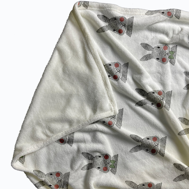 Fleece Throw Blanket, Green/Red, 60" x 80"