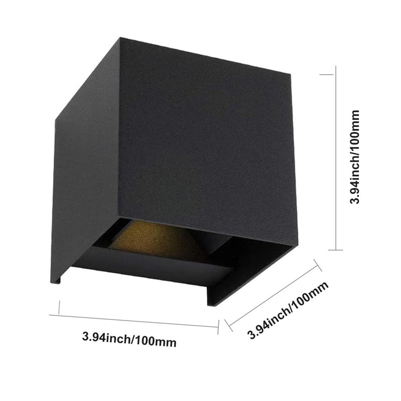 Matte Black 10cm H Outdoor Sconce