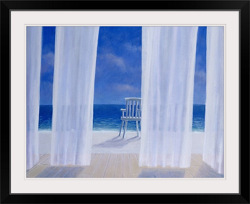 "Marti Cabana" par Lincoln Seligman, reproduction d'art, H 20 po x l 24 po x P 1 po, Cadre noir