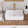 DeerValley 20" x 14'' White Vitreous China Rectangular Bathroom Sink Vessel Sink with Overflow