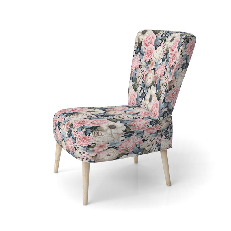 Chaise d'appoint rembourrée Boho Pastel Blooms