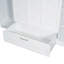 Lit simple en blanc avec tablettes et garde-robe - option de conception stable et fonctionnelle compacte