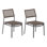 Eiland Side Chair - Carbon - Composite Cord Mocha - Set of 2 in , No Cushion