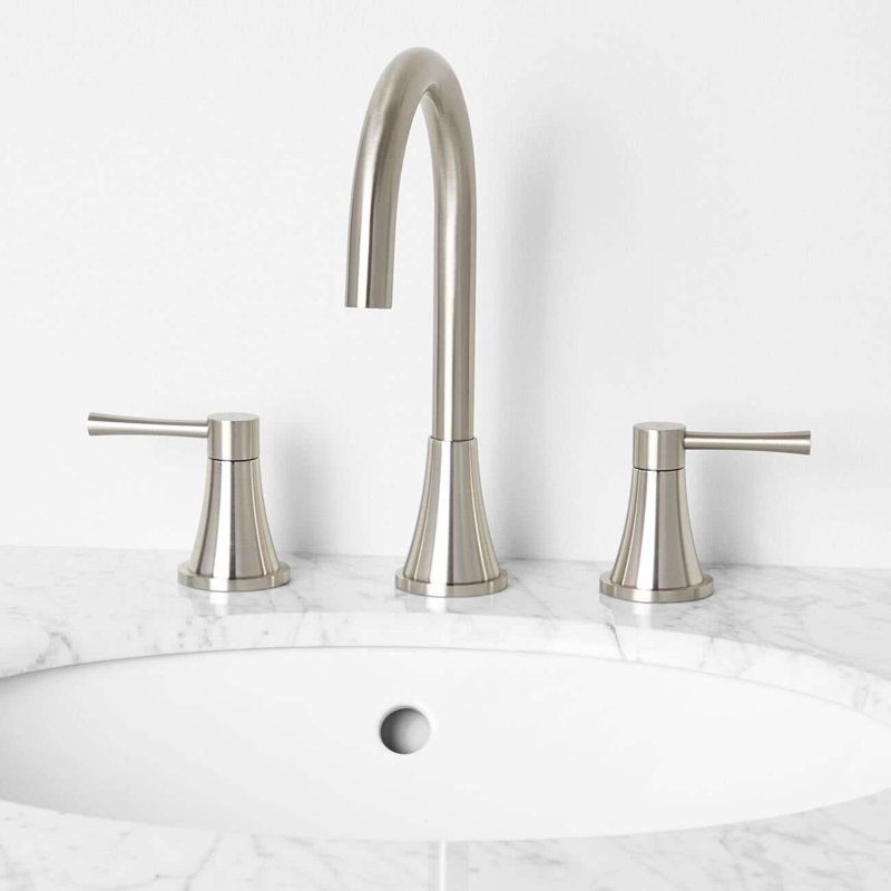 Widespread 2-handle Bathroom Faucet, Brushed Nickel