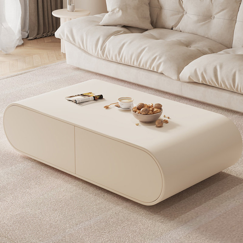 Table basse en bois de style français, Crème, crème