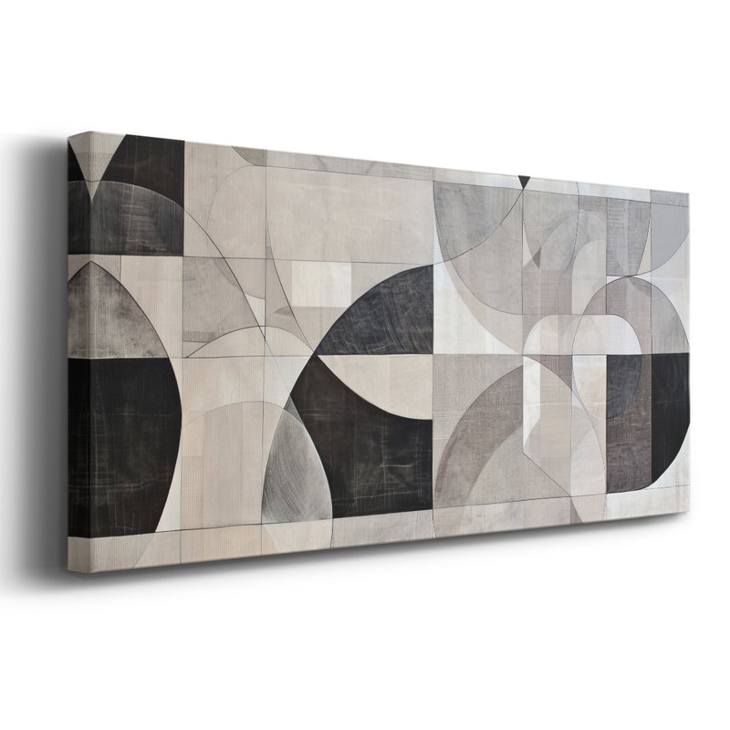 Toile tendue avec châssis abstrait Series # # VII-Wide, H 16 po x l 40 po