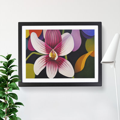 Abstract Orchid Flower - Framed Print