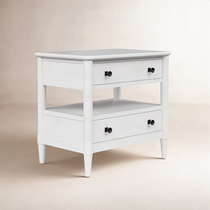Dana Heights 2-Drawer Nightstand, White