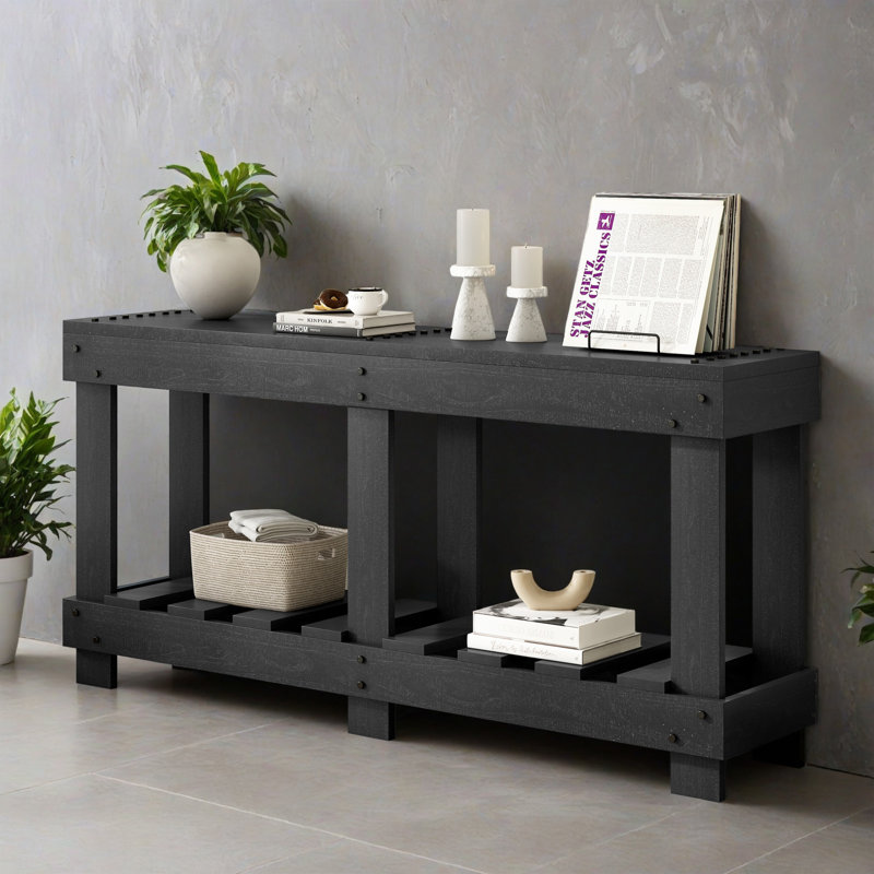 Table d'appoint 63,02 "pour le couloir, Noir