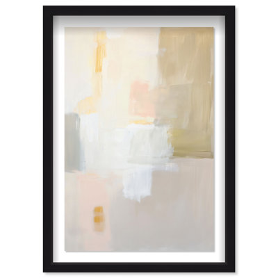 Pastel Embers IV Shadowbox Abstract Print by Oliver Gal, Black Frame, 10 x 15