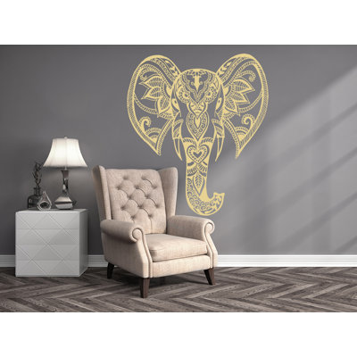 Décalcomanie murale éléphant mehndi Yatton