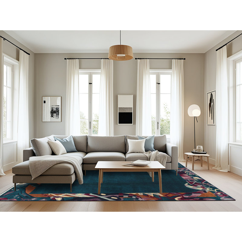 Miladinka Abstract Indoor Rug, Rectangle 8' x 12'