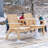 2 Person Patio Bench With Built In Small Table