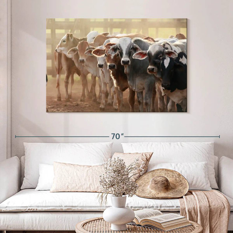 Jersey Cow Line Up, 32" H x 48" W